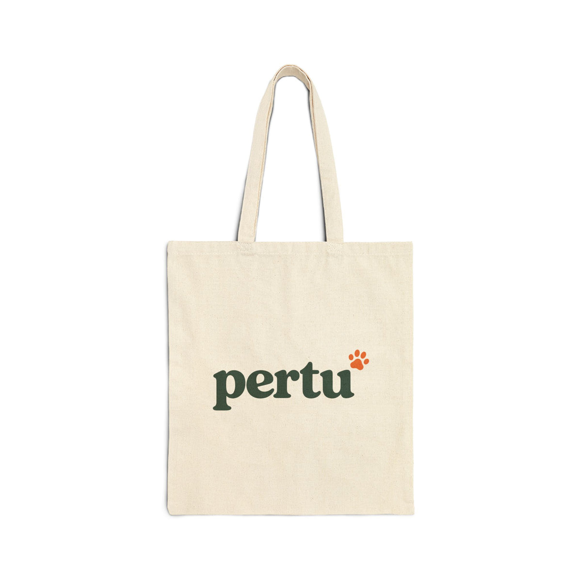 Pertu natural cotton canvas tote bag