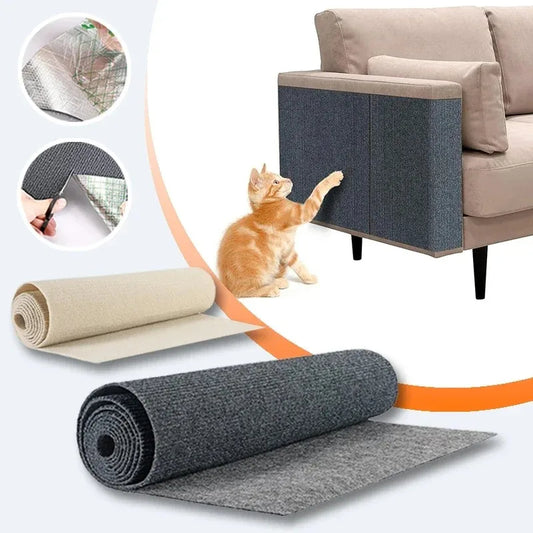 Self-Adhesive Cat Scratch Mat – Trimmable Sofa & Furniture Protector