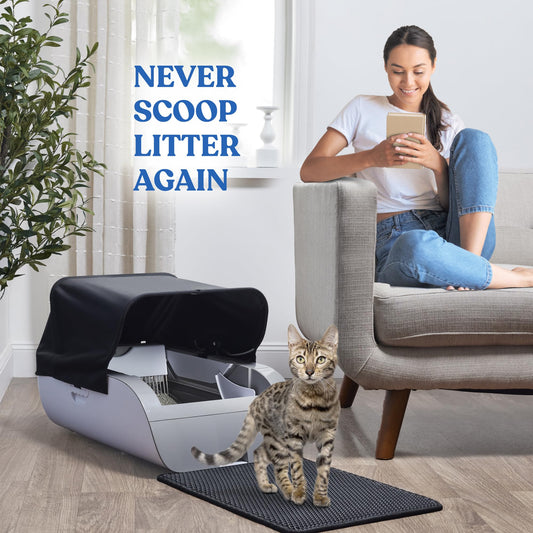 Self-cleaning smart cat litter box
