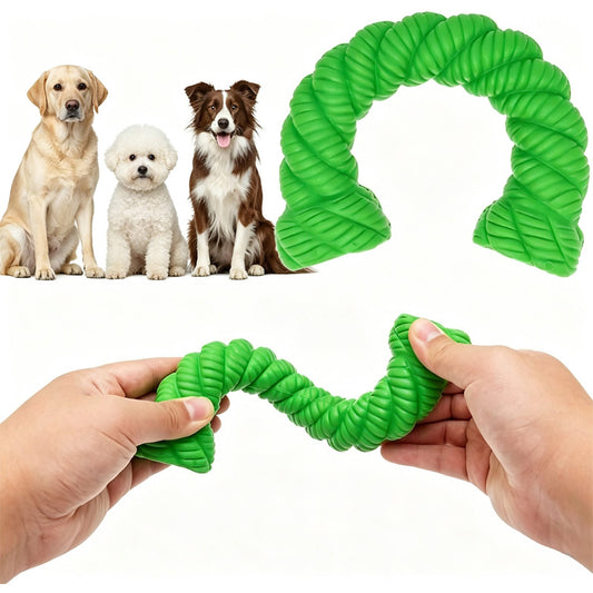 Tough Natural Rubber Chew Toy for Aggressive Chewers – Horseshoe Shape