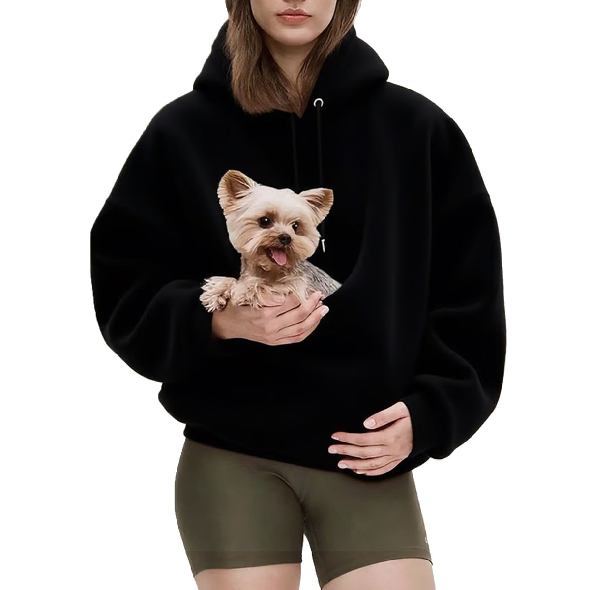 Pet Carrier Hoodie – Big Front Pouch Sweatshirt for Cats & Small Dogs – photo 10
