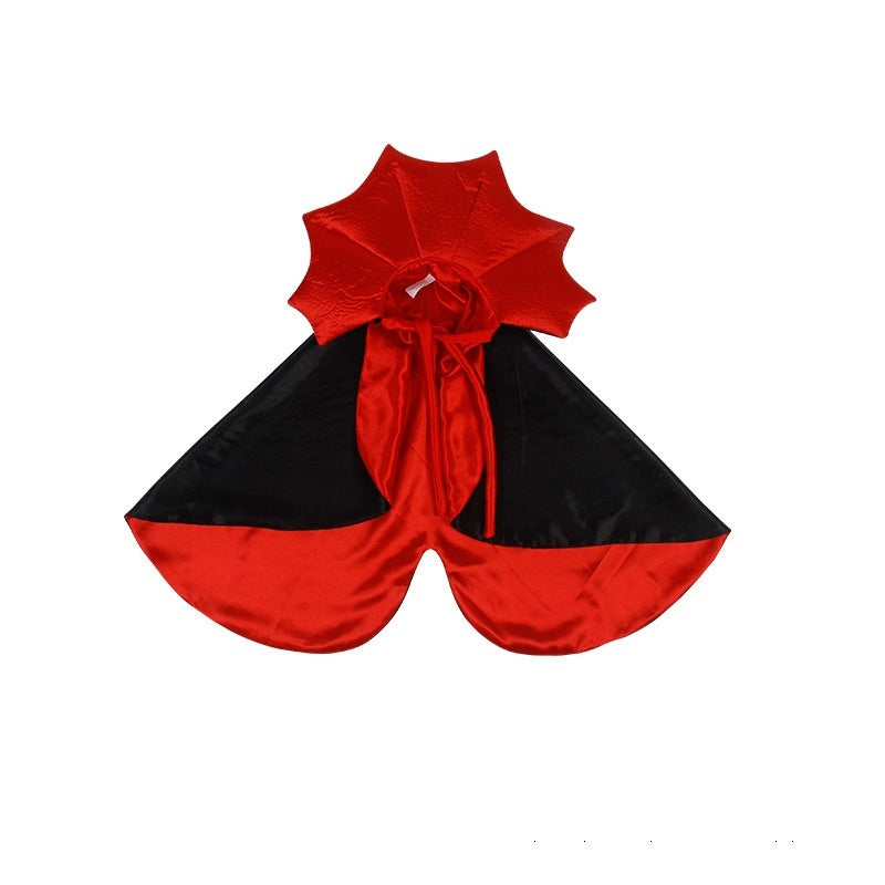 Vampire Cape Costume for Cats & Small Dogs – Black & Red – photo 7